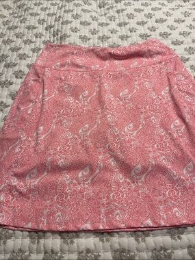 Asymmetrical Pink Paisley A-Line Skirt